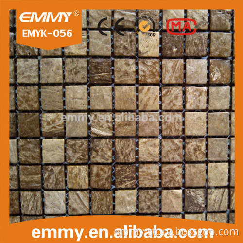 most popular coconut shell mosaic tiles light wooden mosaic manufacture